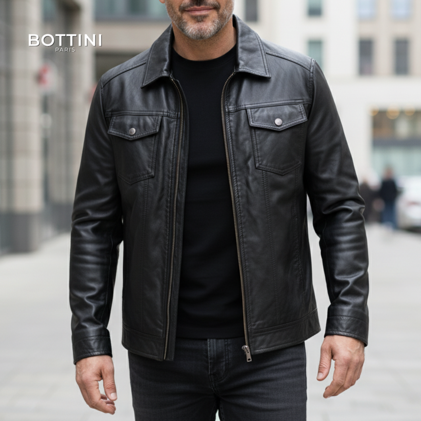 Hudson™ – Blouson cuir style raffiné