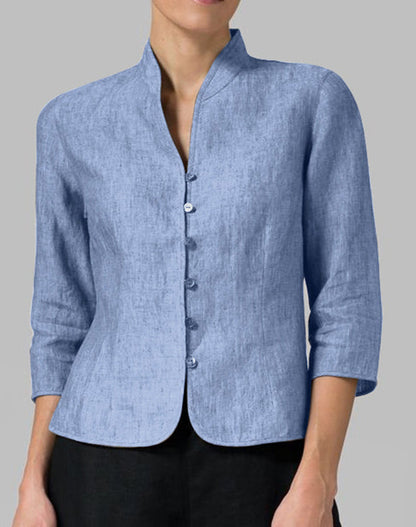 Lunea™ – La Chemise Tailleur Sans Col