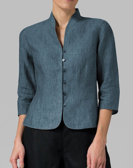 Lunea™ – La Chemise Tailleur Sans Col