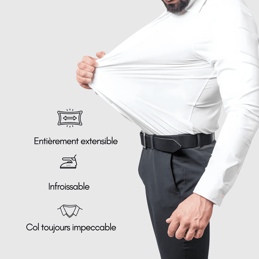 CleanCut – Chemise Pro Infroissable Stretch