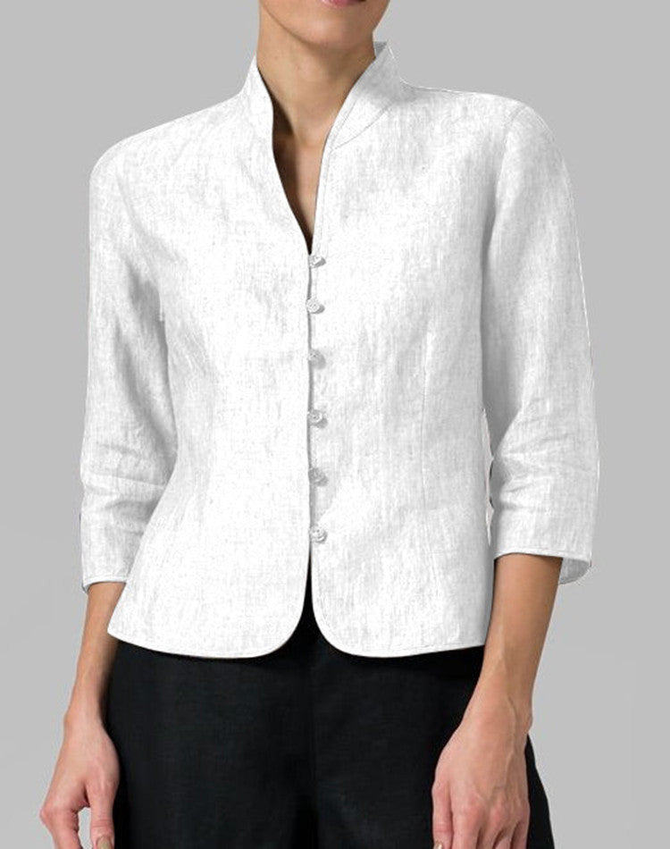 Lunea™ – La Chemise Tailleur Sans Col