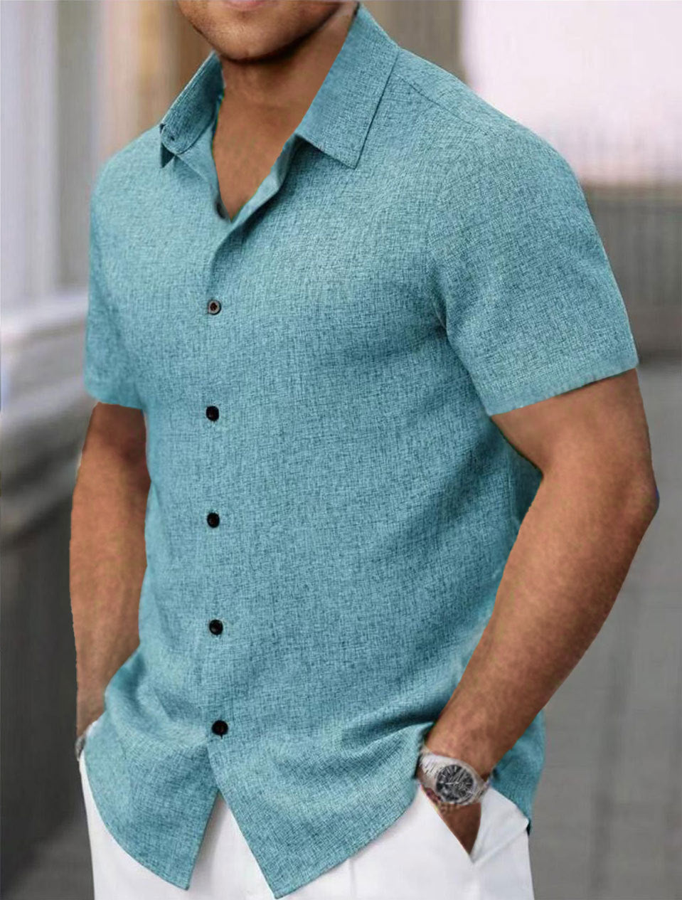Cove™ – La Chemise Boutonnée Manches Courtes
